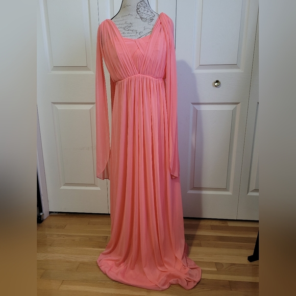 David's Bridal Coral Convertible Dress Size 4 - Picture 3 of 6